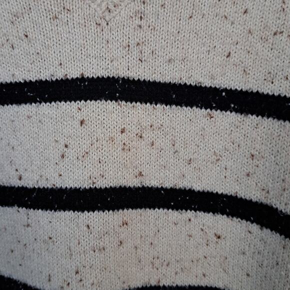 Lane Bryant Long Sleeve Tan Navy Striped Over Sized Sweater Women's 22/24 - Picture 4 of 7